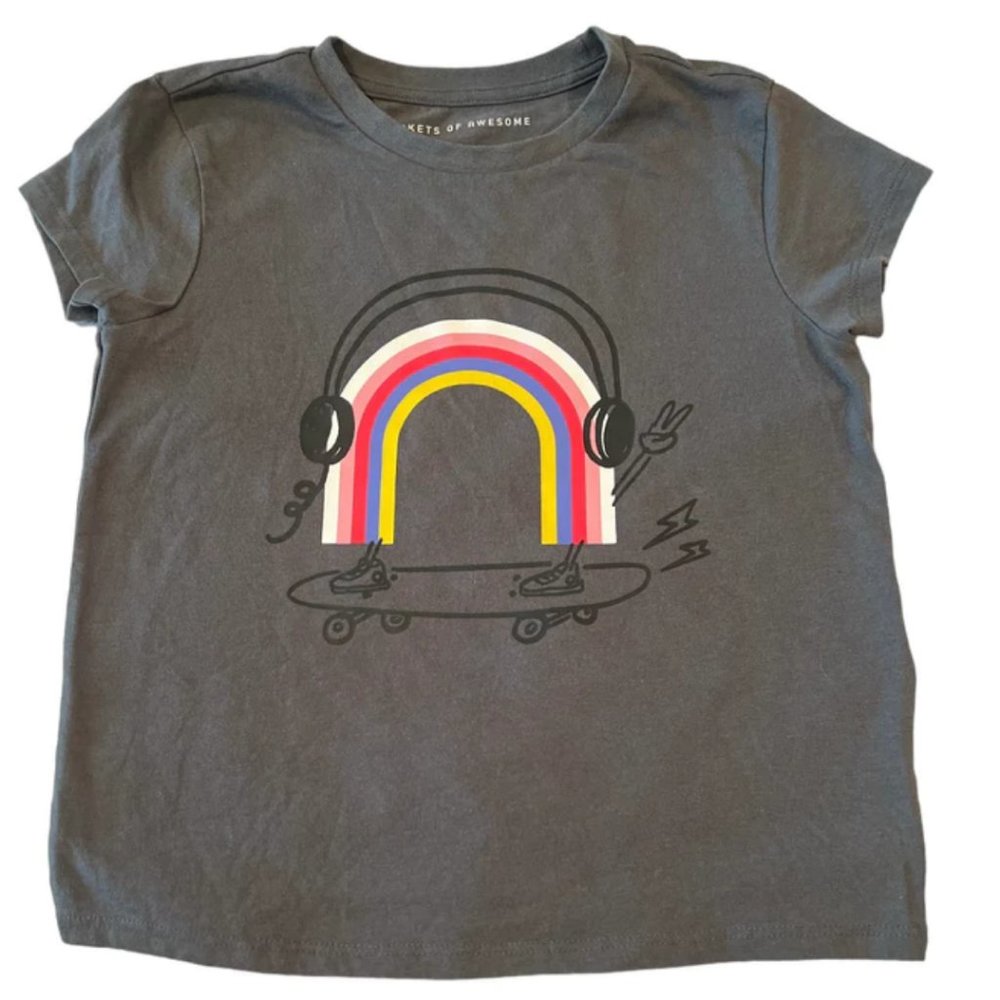 Rainbow Skater T-shirt- girls 6